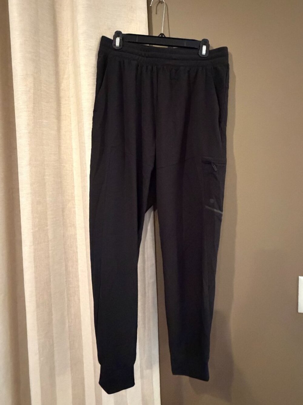 Apana Men's Joggers Black Outdoor Comfy Hiking Walking, Size Large
